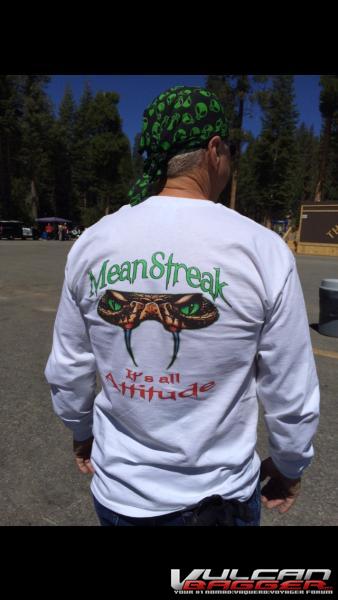 Sporting the Mean Streak T-Shirt on the Rumble to the Summit ride in Selma, CA.