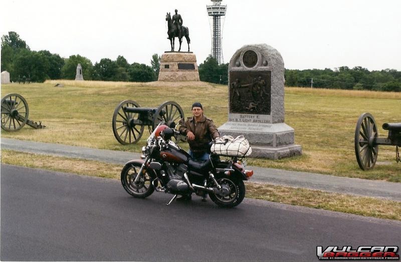 Gettysburg, Pa. on my "89" 1500A, 1999.