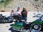 A ride to Alpine Wy.  Mine is the green and that is my wife on the right and daughter