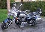 I purchased this 2005 Vulcan 1600 Nomad with 18,800 KM, original tires and minor modifications in March 2012