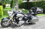 2005 Kawasaki Vulcan 1600D1 Nomad with the following modifications made in April and May 2012: 
 
Cobra Driving Lights with Covers, BrakeAway Cruise...