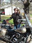 CJ..NEW MOTOR CYCLE JACKET 
 
Biker Babe...(aka "Ole #4")... Another One That....use-ta like me !